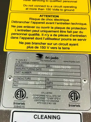 FriJado TDR7-P Single Stack Rotisserie Oven 208V 3ph Electric Refurbished Tested and Working