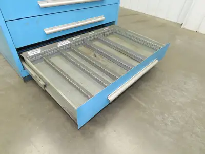 Nu-Era Modular Tool Storage Cabinet 9 Drawer 45x28x61" Stanley Vidmar Blue