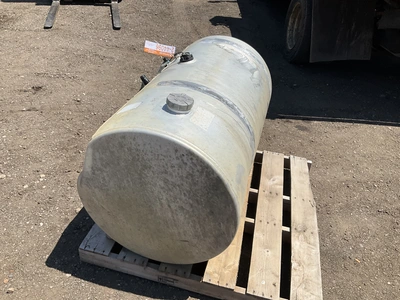 Aluminum fuel tank 26”D x 46”L, scattered dents, used