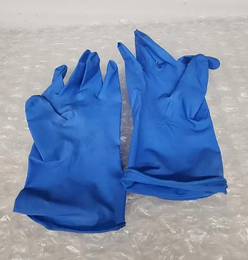 BLUE RUBBER GLOVES