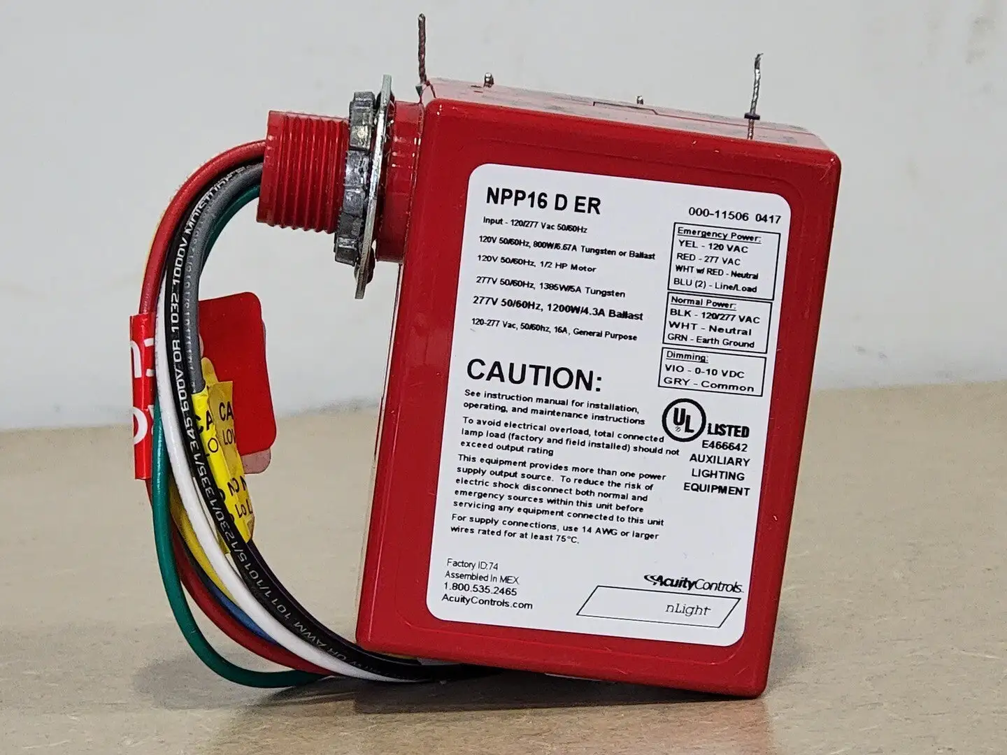 NEW ACUITY CONTROLS NPP16DER
