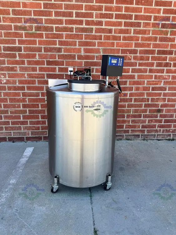 Used CHART MVE 800 SERIES-150  LIQUID NITROGEN CRYOGENIC STORAGE TANK W/ TEC 3000 Cryogenics California US | Equipment Lab #806707