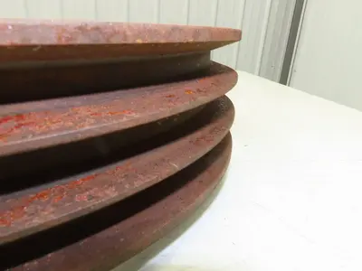 3-Groove C 0.88" V-Belt Pulley Sheave R1 Taper Bushed 14.5" OD 1-15/16" Bore