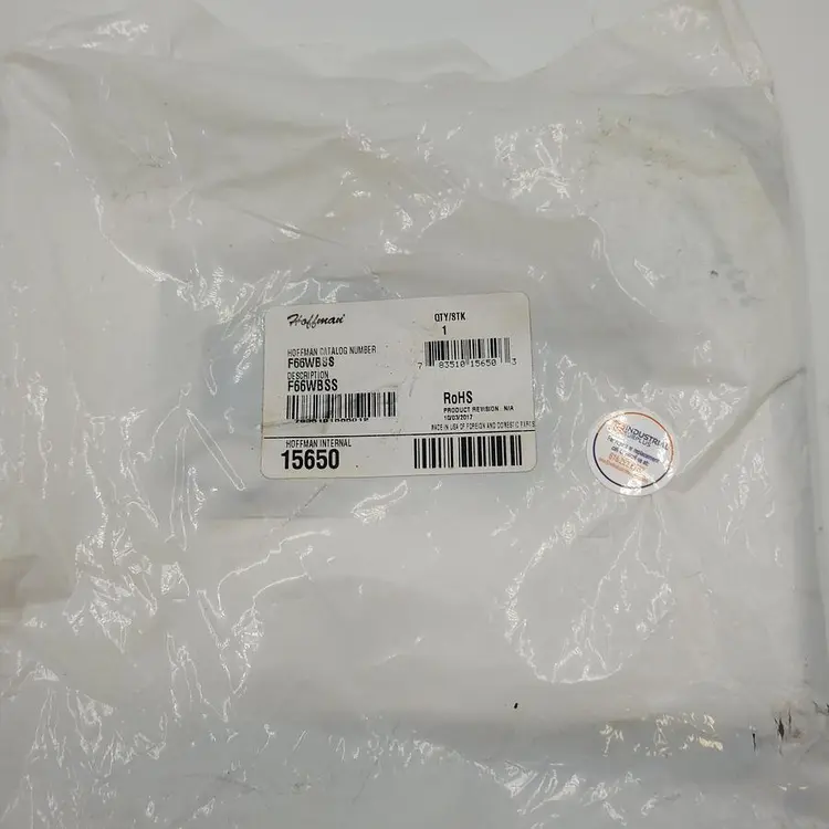 Used HOFFMAN HOFFMAN F66WBSS HARDWARE KIT WIREWAY CLOSURE GASKET 7.50" X 7.50" Pump & Valve Parts | ND Industrial Surplus #1218447