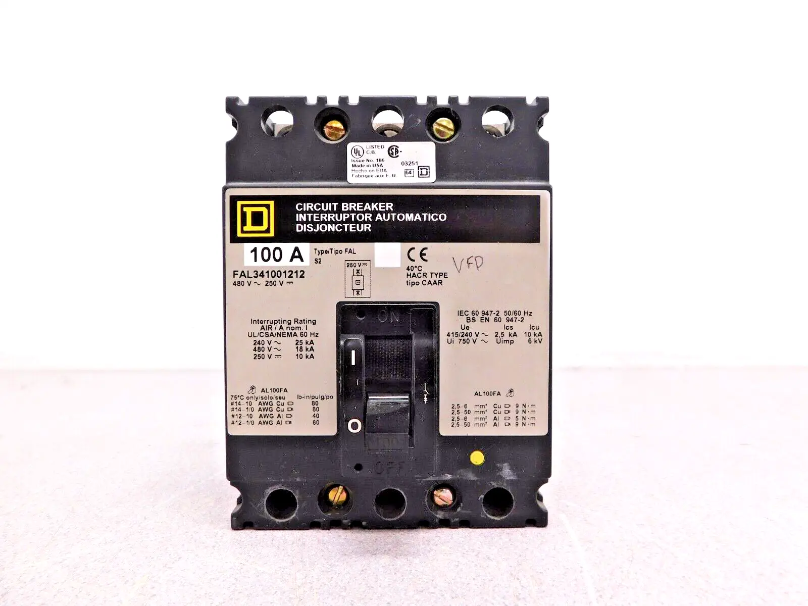 Used Square D FAL341001212 Circuit Breakers Ohio US | Equipment Recovery Corp. #1331034