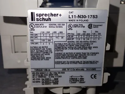 New | in-Stock SPRECHER SCHUH L11N301753 Relays & Switches | HGR 24 #739140