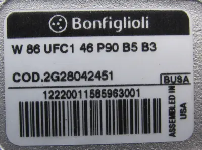 NEW BONFIGLIOLI W86UFC146P90B5B3 GEAR REDUCER