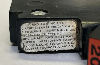 Used FEDERAL PACIFIC NC120 Miscellaneous Equipment (Electrical & Power) | Surplus Asset Holdings #1199059