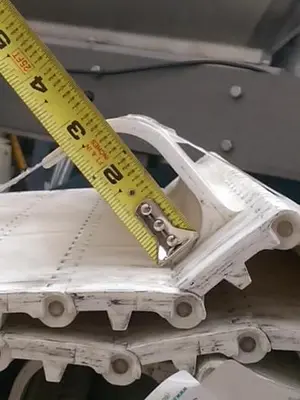 White 16” Conveyor Belt with Scoops
