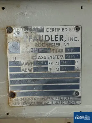 USED Pfaudler 20" x 267" Pfaudler Glass Lined Column, 100#
