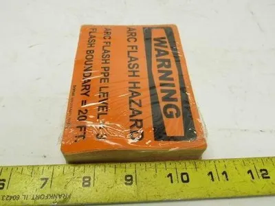 Brimar 3-1/2" X 5" Warning Arc Flash Hazard 20FT Decal Sticker Lot of 47