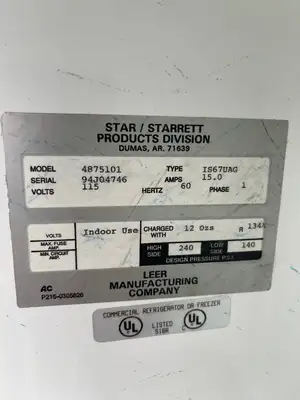 Used Star Used Star 4875101 2 Door Indoor Commercial bag Ice Merchandiser Freezer 120V Display Freezers Illinois US | Falcon Restaurant Supply #1376387