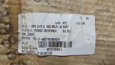 6" United Conveyor Corporation 1918-3-063110100001A Knife Gate Valve Used