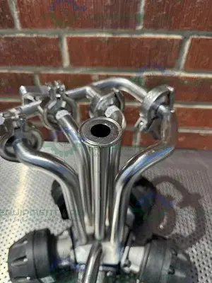 USED 5 ITT PURE FLO ADVANTAGE STAINLESS STEEL DIAPHRAGM VALVE W/ 1" SANITARY FITTING