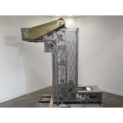 Used 12"W Stainless Steel Bucket Lift Elevator Z Conveyor - 76" Disch.