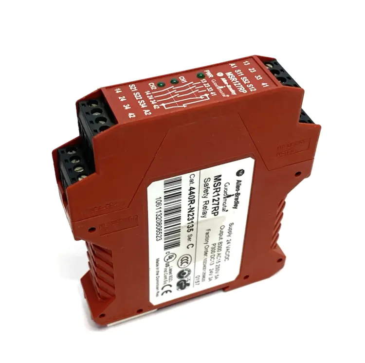Used ALLEN-BRADLEY SER. C GUARDMASTER MSR127RP SAFETY RELAY Relays & Switches | Maverick Industrial Sales #1100914