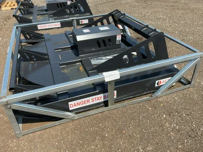 New JCT 72” Brush Mower Skid Steer Attachment, hydraulic driven with hoses and quick coupler fitting...
