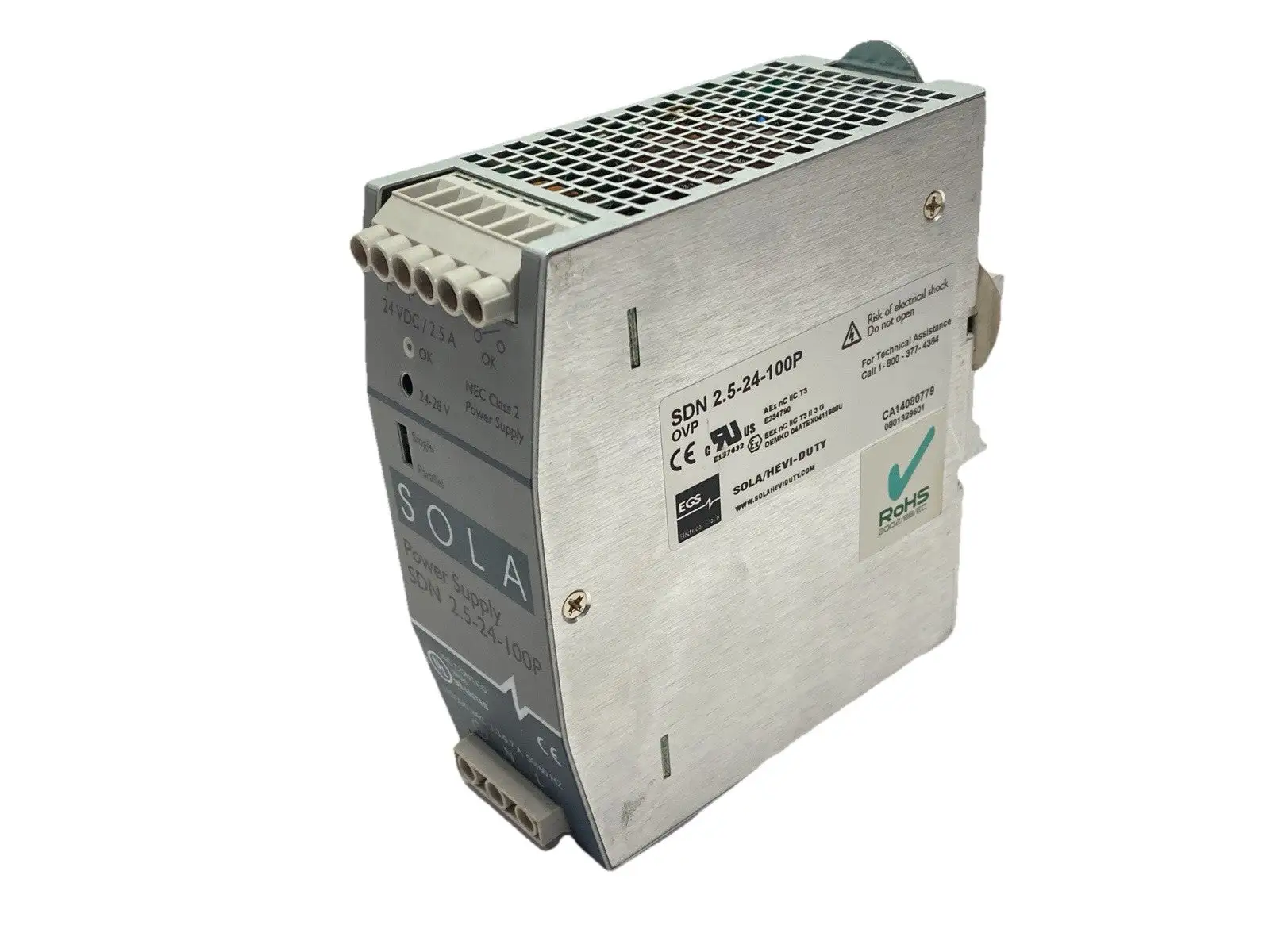 SDN2.5-24-100P | SolaHD  Power Supply 2.5A 24VDC - Used