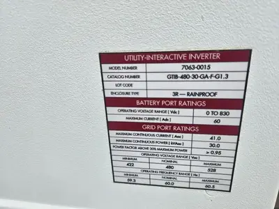 Used POWER SYSTEMS 7063-0015 Power Inverters California US | TNT Industrial #1441634
