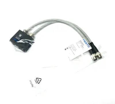 NEW FESTO CONNECTING CABLE, DUAL M12 4-PIN, 5391469