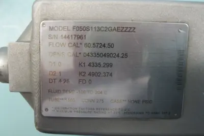 USED Micro Motion F050S113C2GAEZZZZ