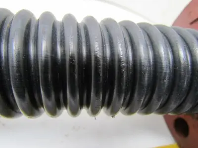 1-1/2x16" Flex Hose Teflon Helical Flared Thru Flanged 150# Ductile Iron Ends