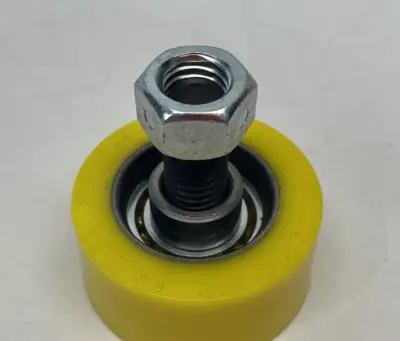 New | in-Stock None Abrasion-Resistant Threaded-Stud Idler Roller, 35A Yellow Duromet Construction Equipment Parts Michigan US | Maverick Industrial Sales #1396744
