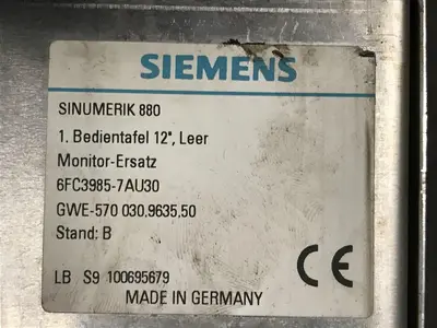 USED SIEMENS SIMUNERIK 880 6FC3985-7AU30