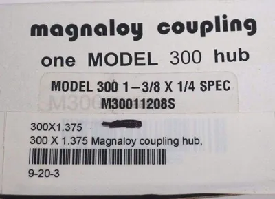 LOT OF 4 NEW MAGNALOY 300 1-3/8 X 1/4 COUPLING HUBS