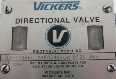 NEW VICKERS 02-119460 CONTROL VALVE PA5DG4S4LW-012C-B60 02119460