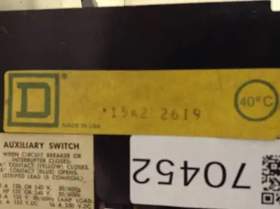 USED SQUARE D FHL 36100 1212