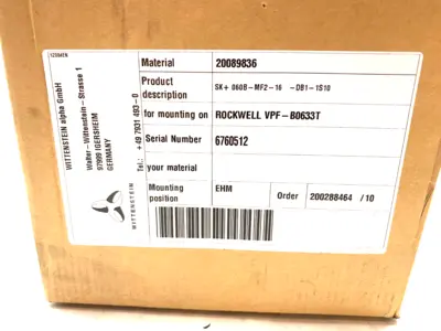 New | in-Stock Wittenstein alpha Advanced Line Hypoid Gearbox 20089836 Gearboxes Michigan US | Maverick Industrial Sales #1487665