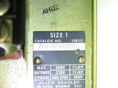 Allen Bradley 712-H635273 Combination Motor Starter 10HP 600V 3Ph 120V Coil