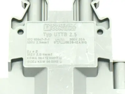 3044636,UTTB 2,5 | Phoenix Contact UTTB 2,5 Double-Level Terminal Block 3044636 LOT OF 5 - Used