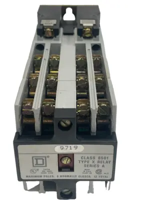 NEW SQUARE D 8501 X0 1000 CONTROL RELAY SERIES A 8501X01000