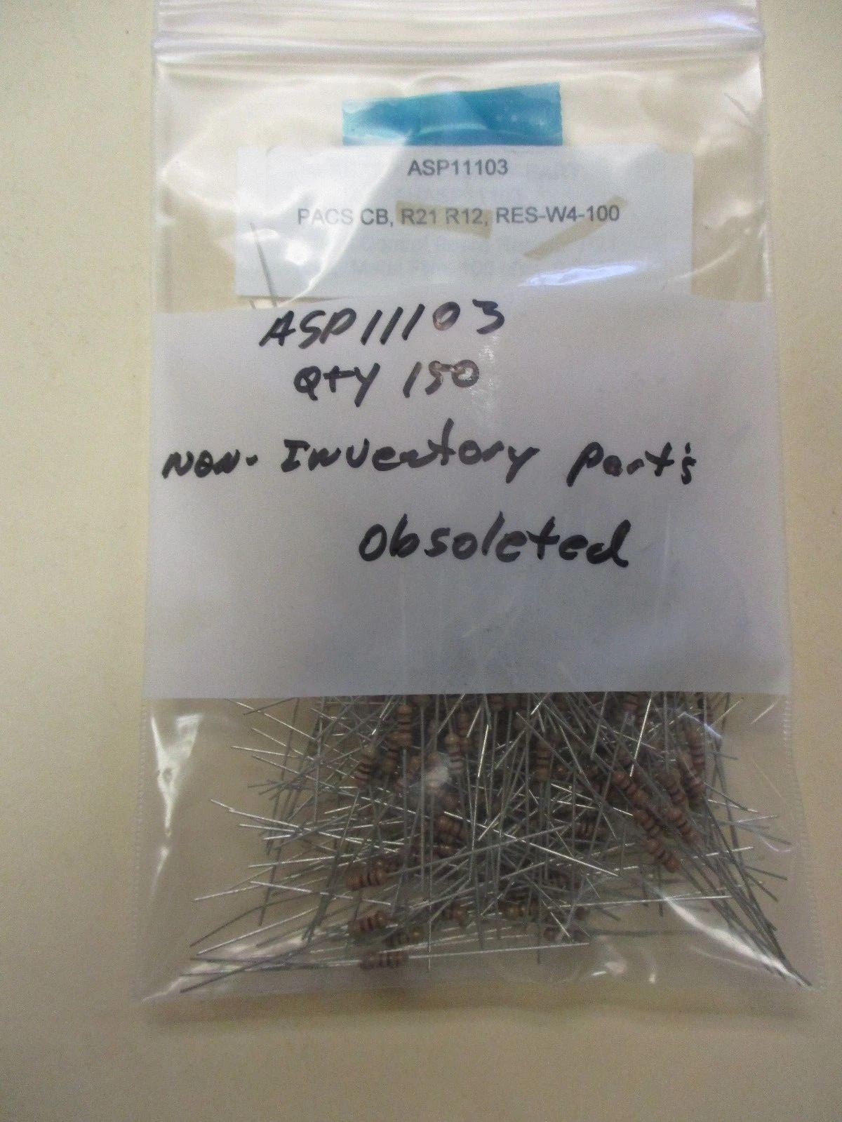 New ASP11103 New 100 ohm, 0.25 watts Carbon Film Resistor (QTY 150)