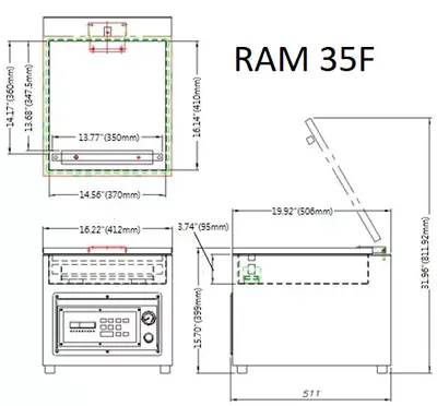 RAM Model 35F Table Top Single Chamber Vacuum Packaging Machine