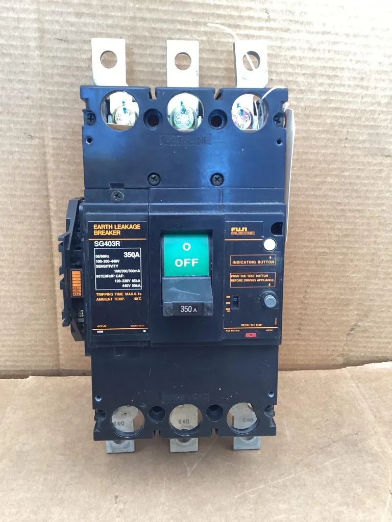 Fuji Electric 350A Earth Leakage Plastic Case Circuit Breaker SG403R