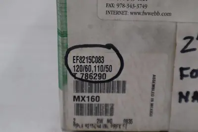 ASCO , EF8215C083 , 2" FNPT , 2-WAY SOLENOID VALVE , 25-PSI FUEL GAS , NEW GF154