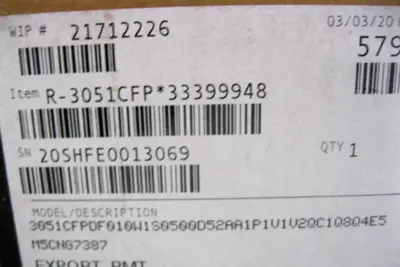 NEW Rosemount 3051 CFP DF010W1S0500D52AA1P1V1V2QC1Q8Q4E5M5CNG7387