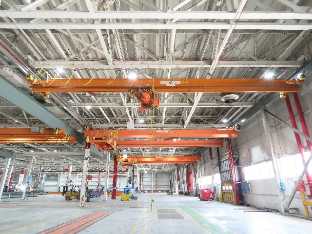 Cleveland Tramrail P&H 5 Ton Single Girder Underhung Bridge Crane 44' 6" Span