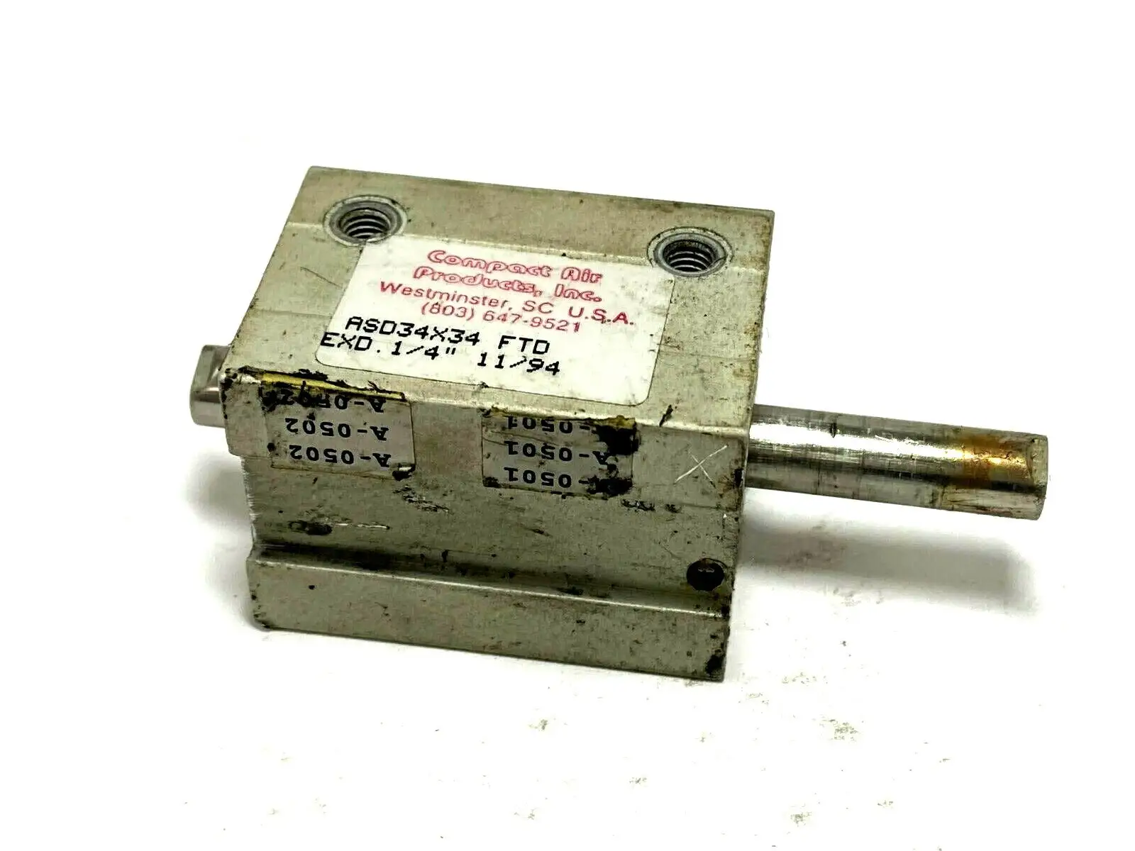 USED COMPACT CYLINDER 3/4" BORE 3/4" STROKE