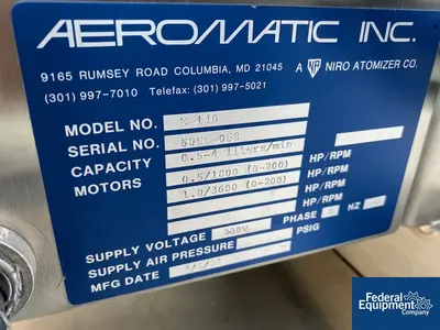 USED Aeromatic-Fielder Aeromatic Nica Extruder, Model E-140