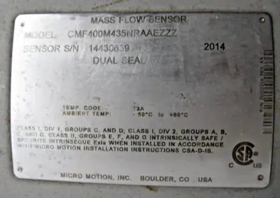 Used Micro Motion CMF400 M435NRAAEZZZ Sensors New Hampshire US | Bitter End Trading #1471155
