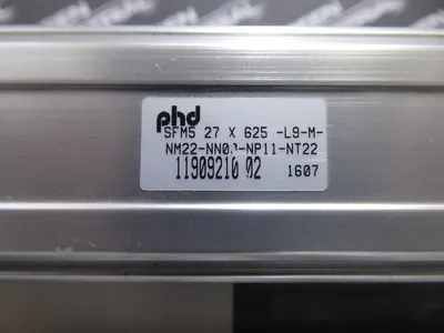 PHD SFM5 27X625-L9-M-NM22-NN0-NN11-NT22 Pneumatic Cylinder Rail 11909210 02 Used