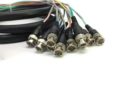 None | AWM Style 2919 VW-1 Low Voltage Computer Shuttle Cable 13 BNC to 26 Pin - Used