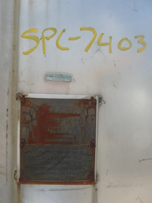 SPC7403  Tank 1,235 gallon vertical tank, Stainless Steel, flat