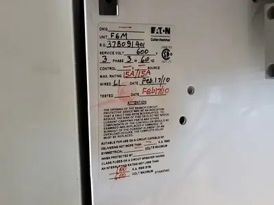 Used EATON HFD3015 Switchgears British Columbia CA | Lenmark #240099