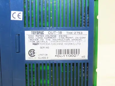 Toyoda Machine Works OUT-18 THK-2753 Toyopuc PLC Output Module 24VDC Lot of 4