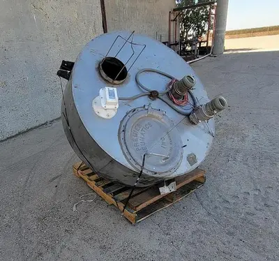 Hopper, 80 CF, S/st, 60" Dia. X 51", Airlock Valve #S744201